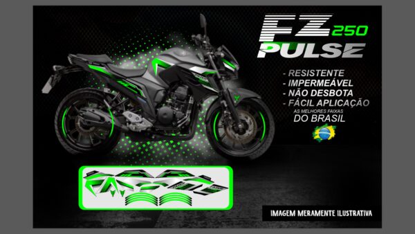 KIT DE ADESIVOS FZ 250 VERSÃO PULSE(MOTO CINZA) - Image 12