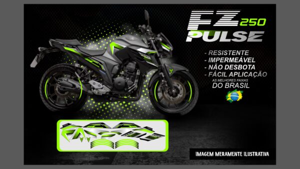 KIT DE ADESIVOS FZ 250 VERSÃO PULSE(MOTO CINZA) - Image 11