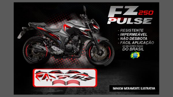 KIT DE ADESIVOS FZ 250 VERSÃO PULSE(MOTO CINZA) - Image 13