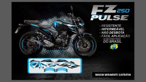 KIT DE ADESIVOS FZ 250 VERSÃO PULSE(MOTO VERDE FOSCO) - Image 2