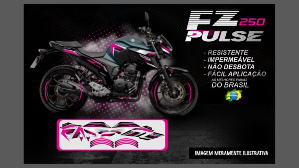 KIT DE ADESIVOS FZ 250 VERSÃO PULSE(MOTO VERDE FOSCO) - Image 3