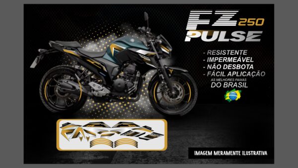 KIT DE ADESIVOS FZ 250 VERSÃO PULSE(MOTO VERDE FOSCO) - Image 4