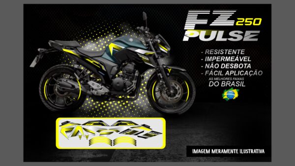 KIT DE ADESIVOS FZ 250 VERSÃO PULSE(MOTO VERDE FOSCO) - Image 5