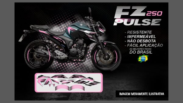 KIT DE ADESIVOS FZ 250 VERSÃO PULSE(MOTO VERDE FOSCO) - Image 9