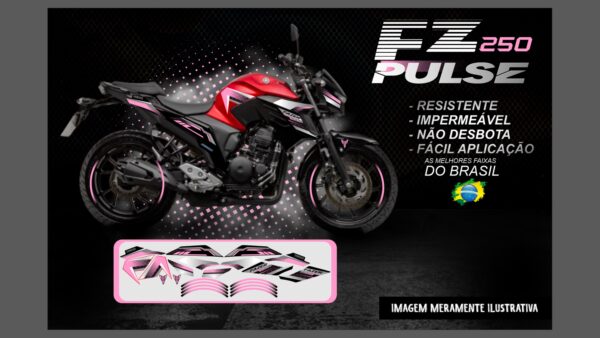 KIT DE ADESIVOS FZ 250 VERSÃO PULSE(MOTO VERMELHA) - Image 10