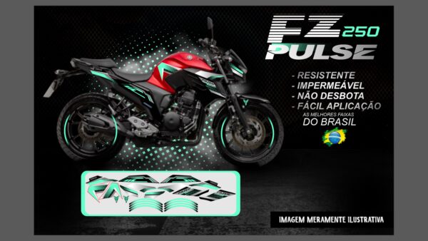 KIT DE ADESIVOS FZ 250 VERSÃO PULSE(MOTO VERMELHA) - Image 12