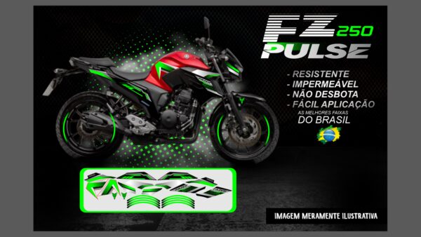 KIT DE ADESIVOS FZ 250 VERSÃO PULSE(MOTO VERMELHA) - Image 14