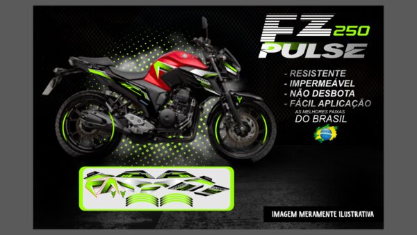 KIT DE ADESIVOS FZ 250 VERSÃO PULSE(MOTO VERMELHA) - Image 13