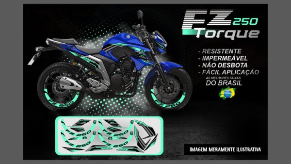 KIT FAIXAS FAZER 250 VERSÃO TORQUE ( MOTO AZUL) - Image 11