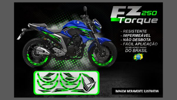 KIT FAIXAS FAZER 250 VERSÃO TORQUE ( MOTO AZUL) - Image 13