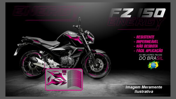 KIT ADESIVOS FZ 15 VERSÃO ENERGY ( MOTO PRETA) - Image 8