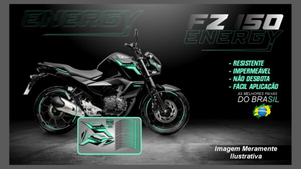 KIT ADESIVOS FZ 15 VERSÃO ENERGY ( MOTO PRETA) - Image 12