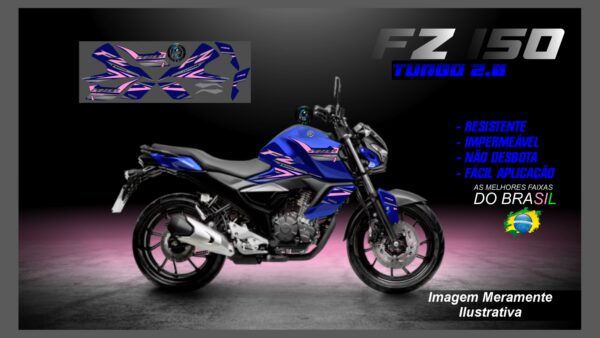 KIT ADESIVOS FZ 15 TURBO 2.0 ( MOTO AZUL) - Image 10