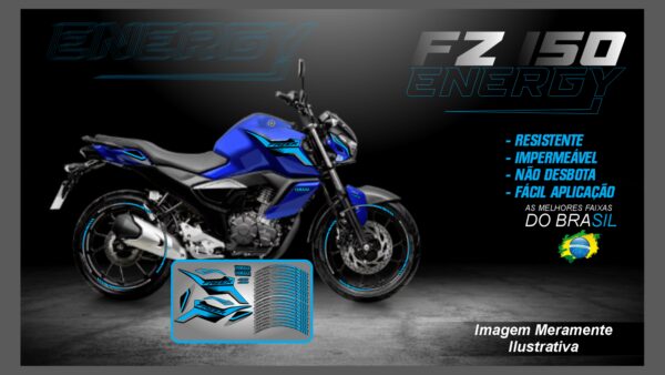 KIT ADESIVOS FZ 15 VERSÃO ENERGY ( MOTO AZUL) - Image 5