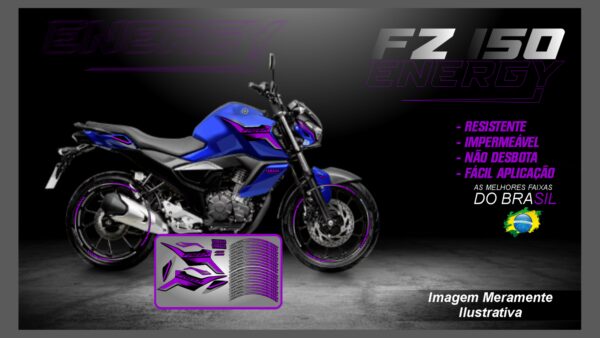 KIT ADESIVOS FZ 15 VERSÃO ENERGY ( MOTO AZUL) - Image 10