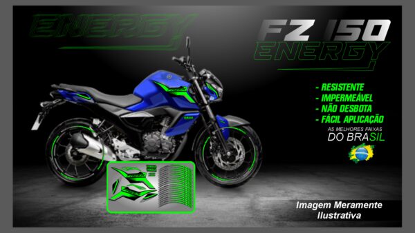 KIT ADESIVOS FZ 15 VERSÃO ENERGY ( MOTO AZUL) - Image 13