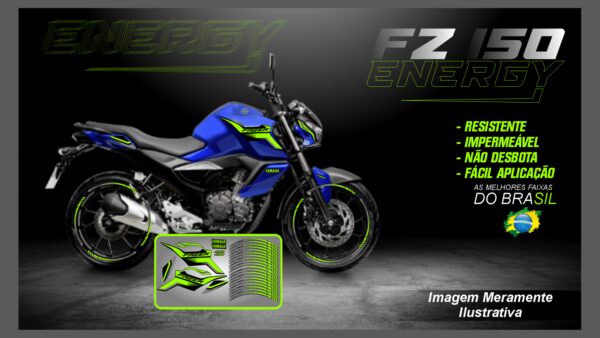 KIT ADESIVOS FZ 15 VERSÃO ENERGY ( MOTO AZUL) - Image 12