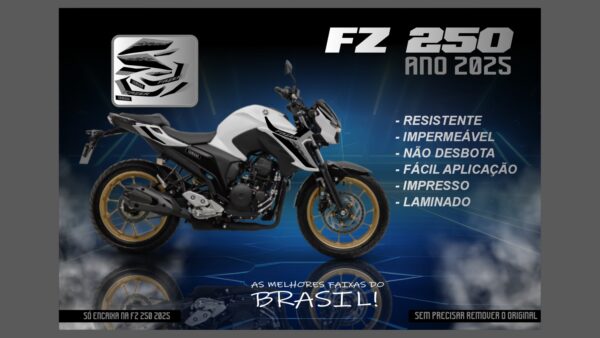 KIT FAIXAS FZ 25 2025 ( MOTO BRANCA) - Image 7