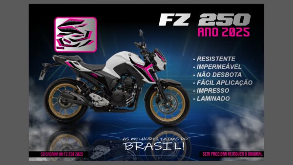 KIT FAIXAS FZ 25 2025 ( MOTO BRANCA) - Image 10