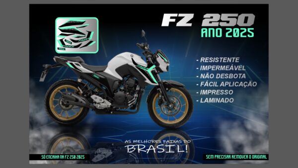 KIT FAIXAS FZ 25 2025 ( MOTO BRANCA) - Image 5