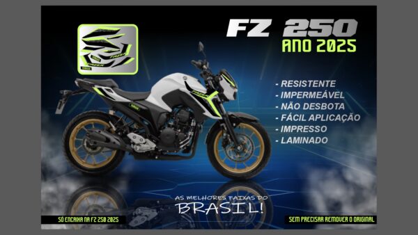 KIT FAIXAS FZ 25 2025 ( MOTO BRANCA) - Image 13