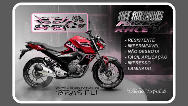 KIT DE ADESIVOS FZ 15 – VERSÃO RACE ( MOTO VERMELHA) - Imagem 10