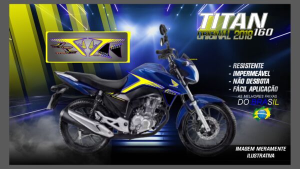 KIT DE ADESIVOS TITAN 160 2018 (MOTO AZUL) - Image 10