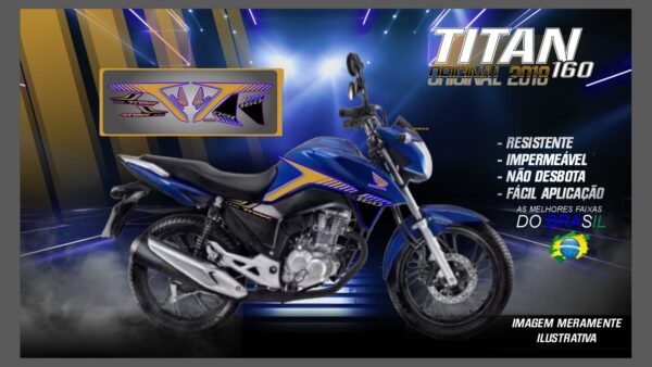 KIT DE ADESIVOS TITAN 160 2018 (MOTO AZUL) - Image 5