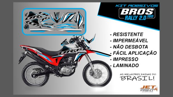 Kit de Adesivos Bros 160 2016 a 2020 - Versão Rally 2.0 (moto branca) - Imagem 5