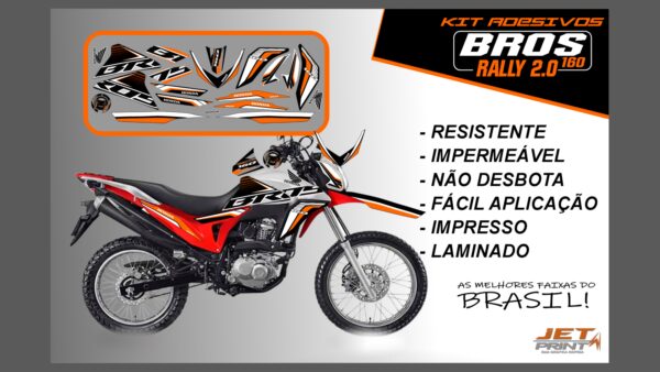 Kit de Adesivos Bros 160 2016 a 2020 - Versão Rally 2.0 (moto branca) - Imagem 7