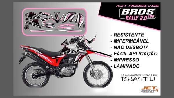 Kit de Adesivos Bros 160 2016 a 2020 - Versão Rally 2.0 (moto branca) - Imagem 10