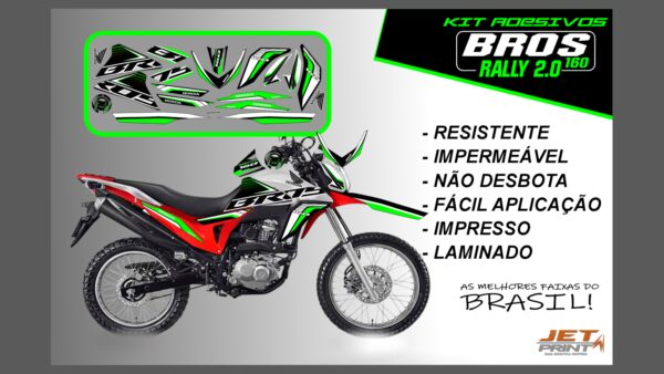 Kit de Adesivos Bros 160 2016 a 2020 - Versão Rally 2.0 (moto branca) - Imagem 14