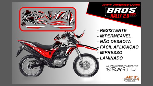 Kit de Adesivos Bros 160 2016 a 2020 - Versão Rally 2.0 (moto branca) - Imagem 15