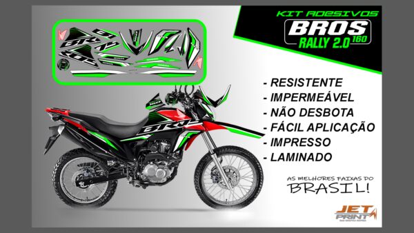 Kit de Adesivos Bros 160 2016 a 2020 - Versão Rally 2.0 (moto vermelha) - Imagem 14