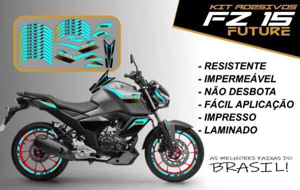 Kit de Adesivo FZ 15 2023 a 2025 Versão Future ( moto cinza) - Imagem 8