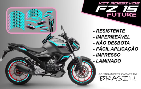 Kit de Adesivo FZ 15 2023 a 2025 Versão Future ( moto cinza) - Imagem 9