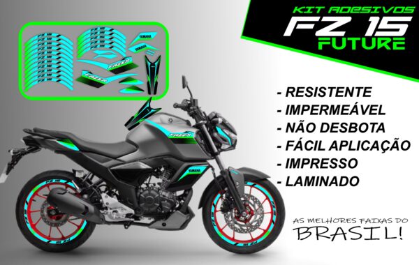 Kit de Adesivo FZ 15 2023 a 2025 Versão Future ( moto cinza) - Imagem 12