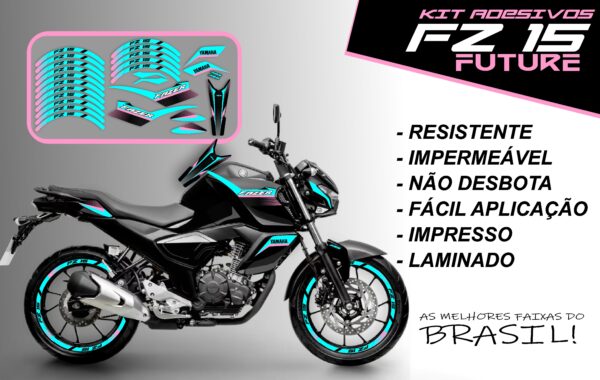 Kit de Adesivo FZ 15 2023 a 2025 Versão Future ( moto preta) - Imagem 9