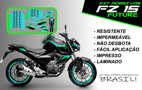 Kit de Adesivo FZ 15 2023 a 2025 Versão Future ( moto preta) - Imagem 12
