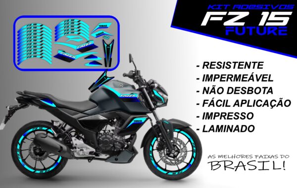 Kit de Adesivo FZ 15 2023 a 2025 Versão Future ( moto verde militar) - Imagem 3