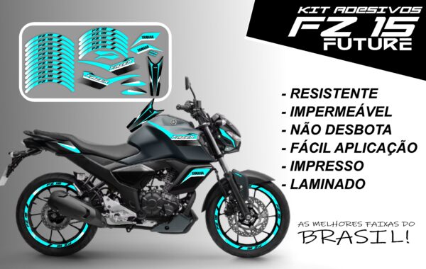 Kit de Adesivo FZ 15 2023 a 2025 Versão Future ( moto verde militar) - Imagem 4