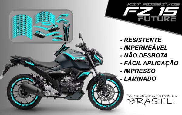 Kit de Adesivo FZ 15 2023 a 2025 Versão Future ( moto verde militar) - Imagem 5