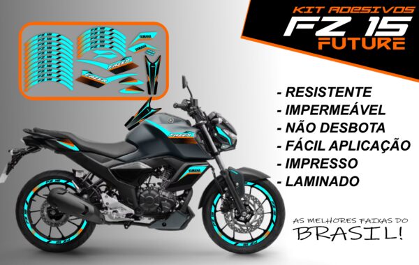 Kit de Adesivo FZ 15 2023 a 2025 Versão Future ( moto verde militar) - Imagem 6
