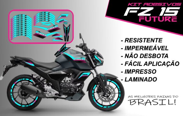 Kit de Adesivo FZ 15 2023 a 2025 Versão Future ( moto verde militar) - Imagem 7