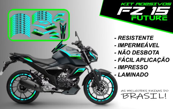 Kit de Adesivo FZ 15 2023 a 2025 Versão Future ( moto verde militar) - Imagem 12