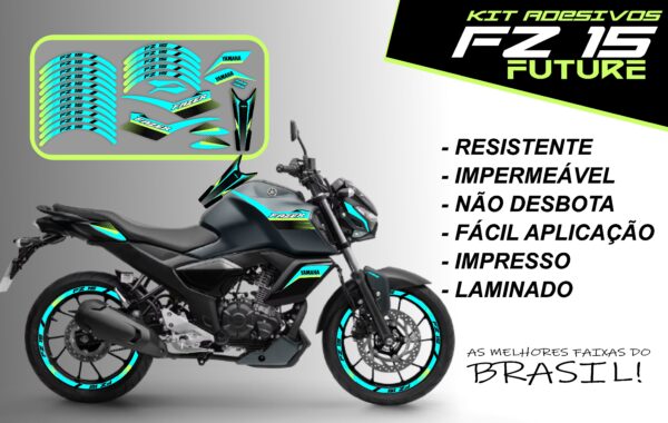 Kit de Adesivo FZ 15 2023 a 2025 Versão Future ( moto verde militar) - Imagem 11