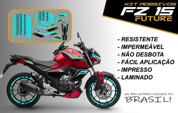 Kit de Adesivo FZ 15 2023 a 2025 Versão Future ( moto vermelho) - Imagem 8
