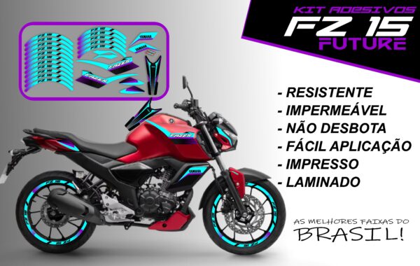 Kit de Adesivo FZ 15 2023 a 2025 Versão Future ( moto vermelho) - Imagem 10