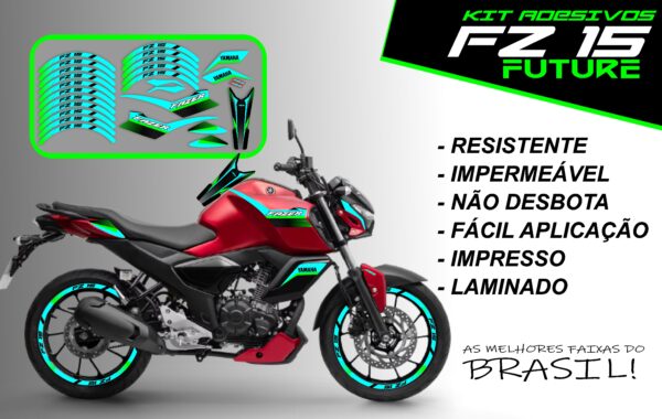 Kit de Adesivo FZ 15 2023 a 2025 Versão Future ( moto vermelho) - Imagem 12