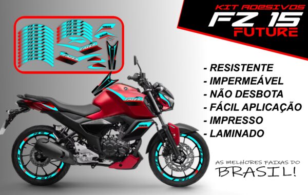 Kit de Adesivo FZ 15 2023 a 2025 Versão Future ( moto vermelho) - Imagem 13